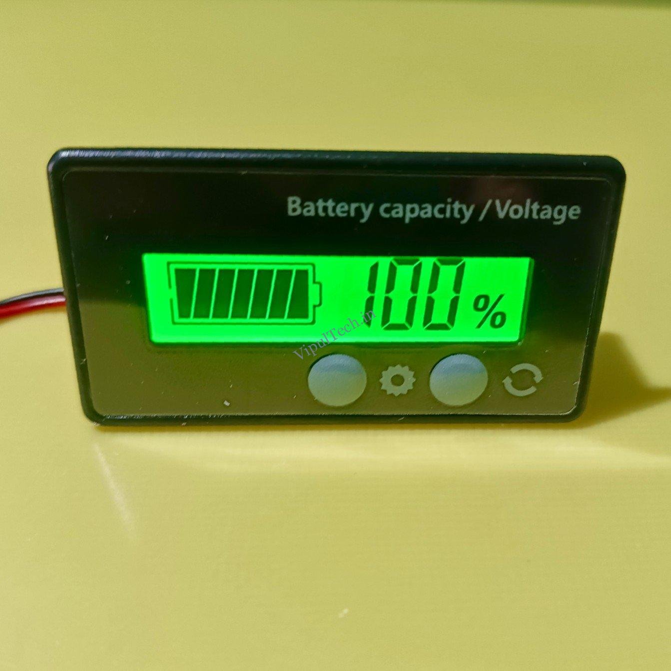 Indicator Battery Display 12-84V Battery Power Display Meter Lithium Battery % Indicator ...