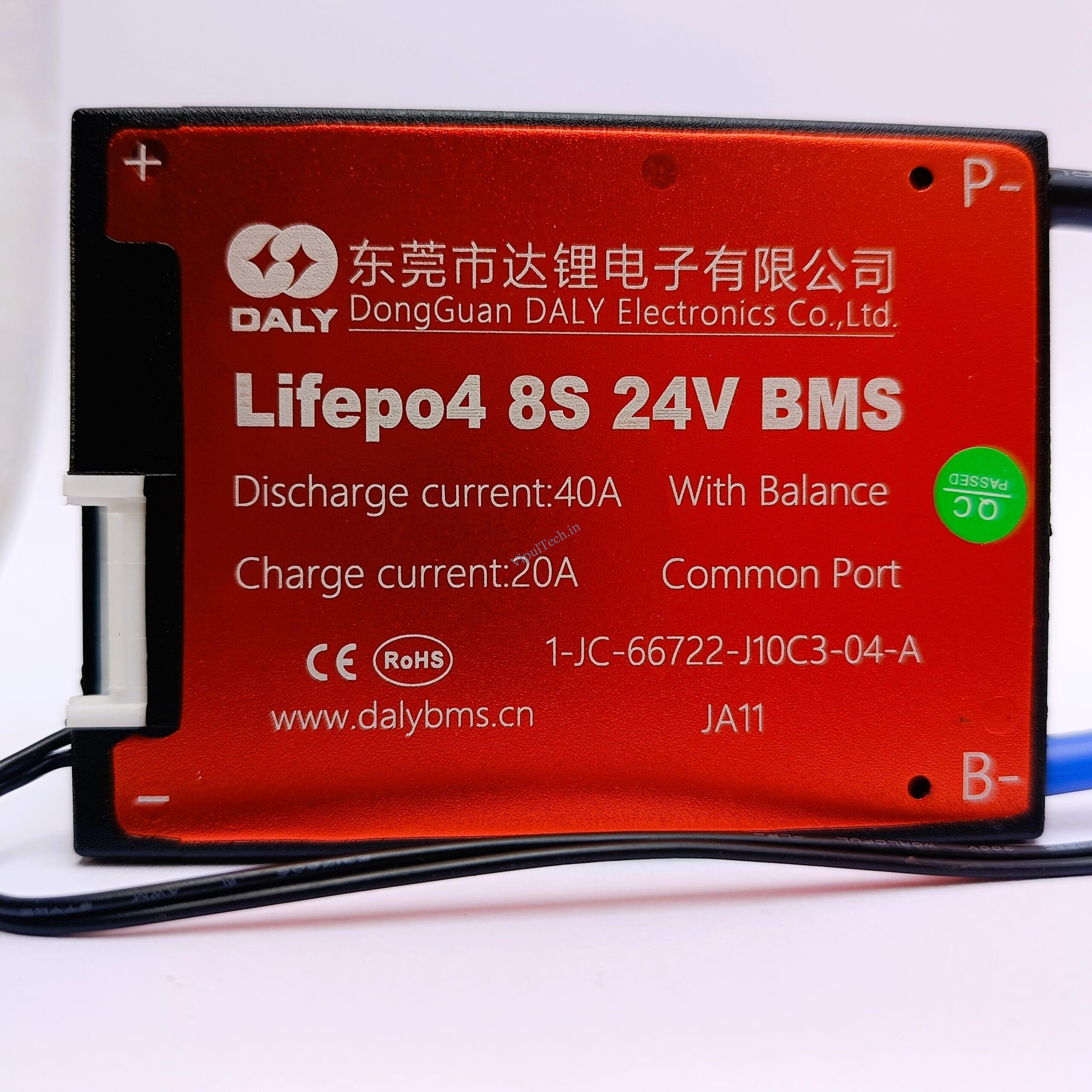 24V 8S 40A Lifepo4 Battery Management System – VipulTech.in