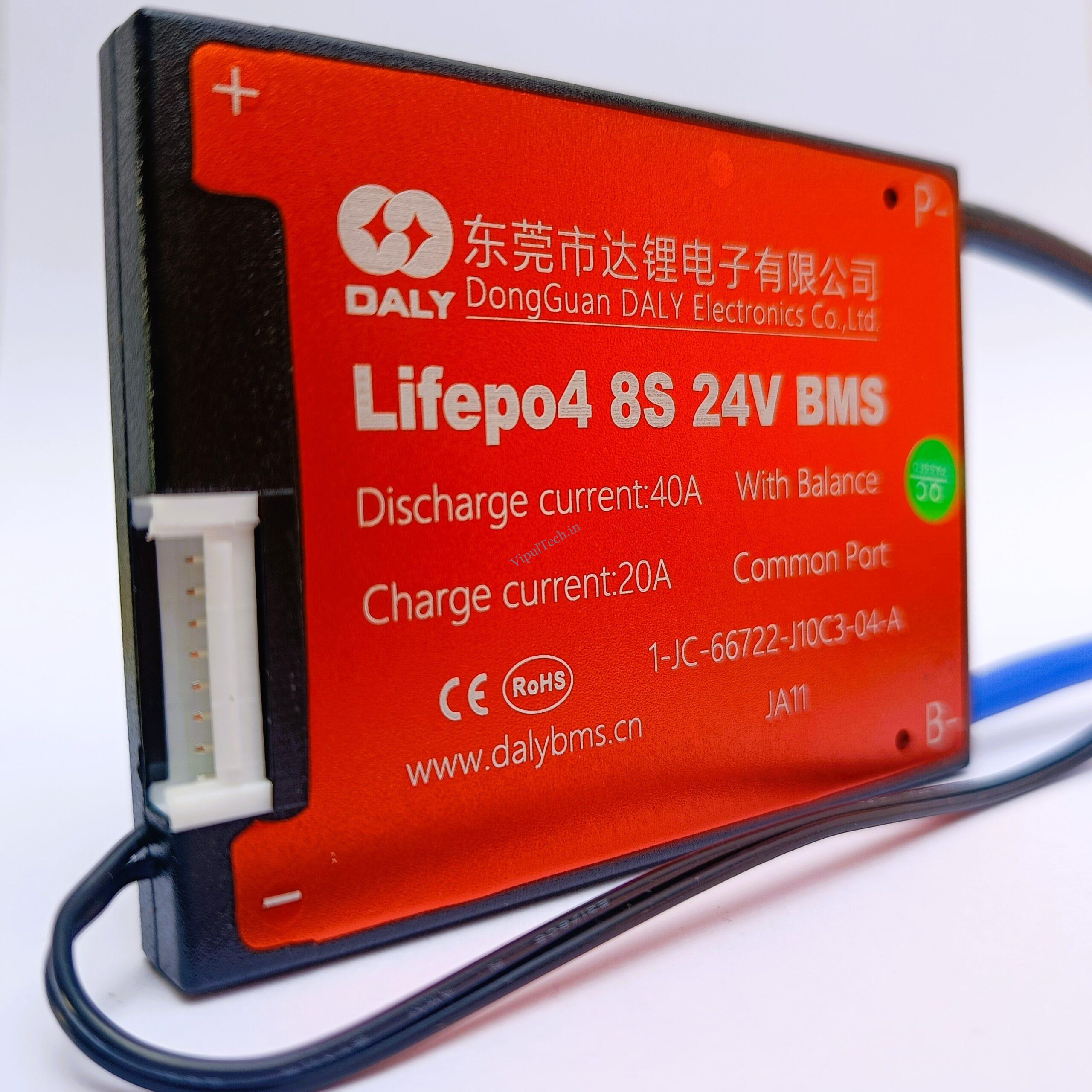 24V 8S 40A Lifepo4 Battery Management System – VipulTech.in