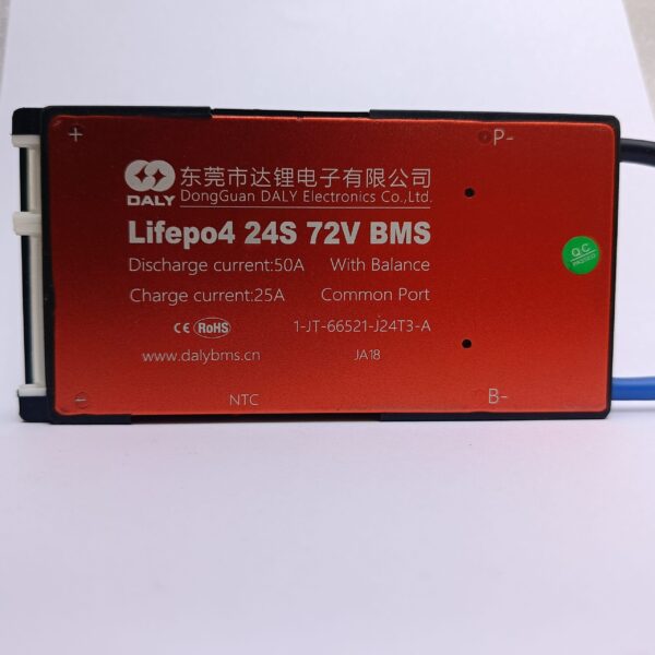 DALY LiFePo4 24S 72V 50A Waterproof Battery Management System - BMS Protection Board