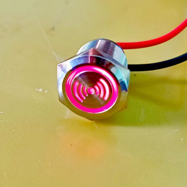 12V Red LED Metal Buzzer With Light