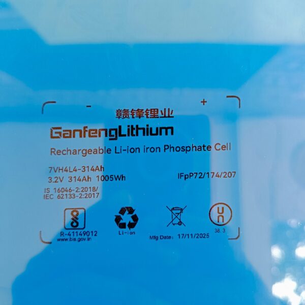 3.2v 314ah GanFeng capacity 330+ah